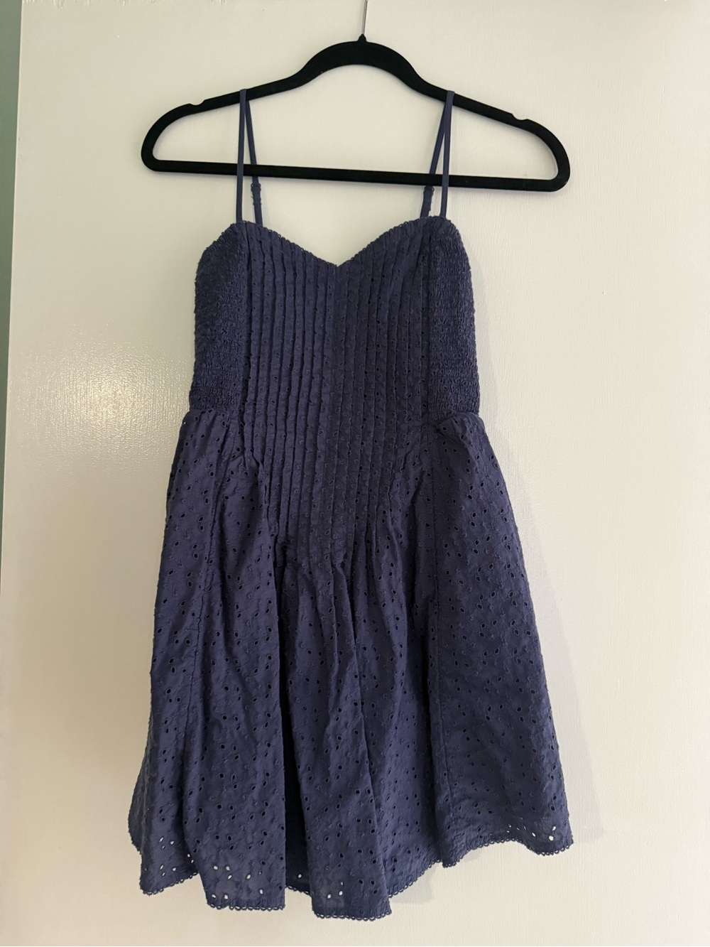 aerie Eyelet spaghetti strap Mini Dress - Picture 2 of 4